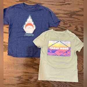 Lot Of 2 Boys Size S Small 6/7 Volcom short Sleeve T-shirts Summer Vacation